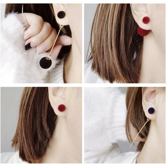 Earrings Women Drop Ball Bohemian Hoop Cute Trendy Jewelry - Picture 7 of 10